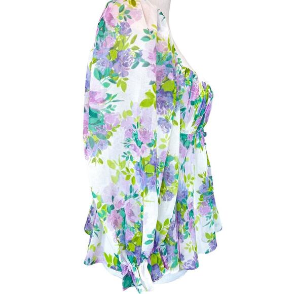 For Love and Lemons Floral Blouse Size S - Picture 5 of 6